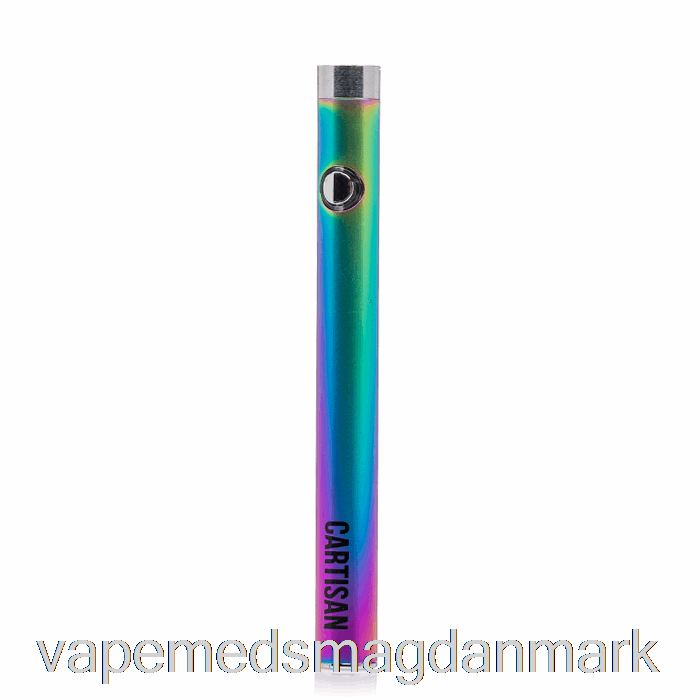 Vape Med Smag Cartisan Slim Button 280 510 Batteri Regnbue